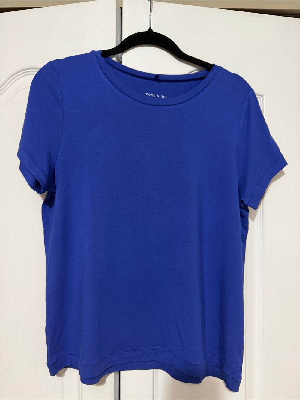 Plenty Monk & Lou Women's Classic Crewneck T-Shirt in Royal Blue M